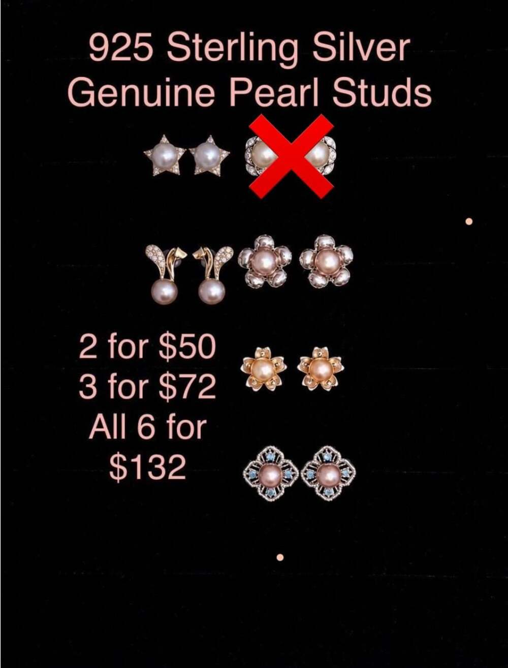 925 Sterling Silver Genuine Pearl Stud Earrings Collection|18K Gold Plated